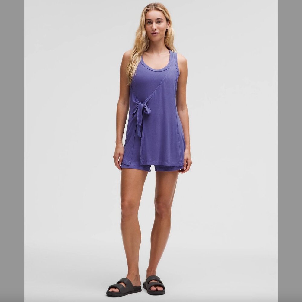 lululemon Modal Wrap Romper 4" | Charged Indigo (purple) | Size 10 | beach cover